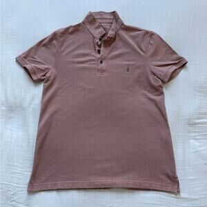ALLSAINTS Vidal salmon polo pique medium